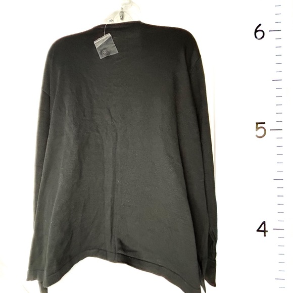 Isaac‎ Mizrahi Live Black 3D Floral Embroidery Cardigan Sweater NWT 1X - Picture 2 of 11